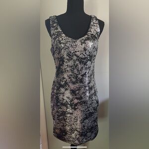 Soprano Mini Black and Silver Sparkle Dress